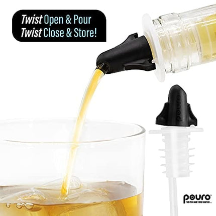 Pouro Plastic Liquor Pour Spout 12 Pk - Twist Open and Closed