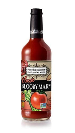 Powell & Mahoney Craft Cocktail Mixers - Classic Bloody Mary - NA Cocktail Mix - Free from Artificial Sweeteners and Flavors - 25.36 oz - Non-GMO