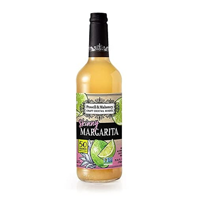 Powell & Mahoney Craft Cocktail Mixers - Skinny Margarita 50 Calories - NA Cocktail Mix - Free from Artificial Sweeteners and Flavors - 25.36 oz - Non-GMO