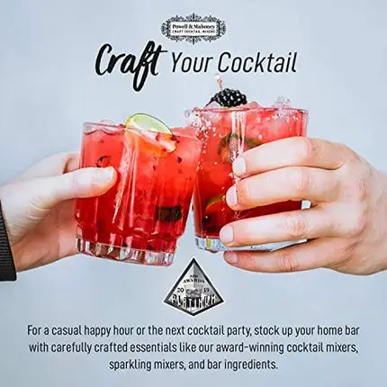 Powell & Mahoney Craft Cocktail Mixers - Skinny Margarita 50 Calories - NA Cocktail Mix - Free from Artificial Sweeteners and Flavors - 25.36 oz - Non-GMO