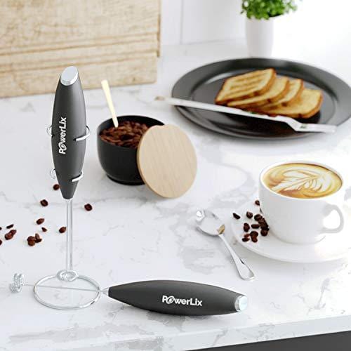 Powerlix PowerLix Milk Frother Handheld Battery Operated Electric Foam Maker Fo ...