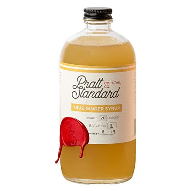 Pratt Standard Cocktail Company, Authentic Ginger Syrup for Cocktails, Non-Alcoholic Mixer , 16 Fl Oz , Pack of 1.