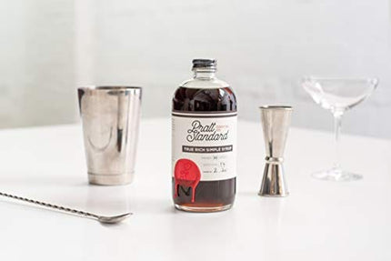Pratt Standard Cocktail Company, Authentic Rich Simple Syrup for Cocktails, with fair-trade Demerara Sugar, Non- Alcoholic Mixer, 16 Fl Oz, Pack of 1.