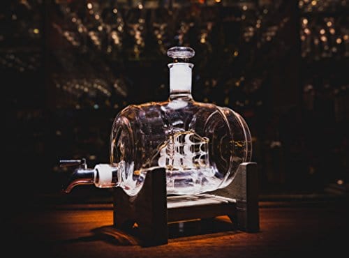 Bourbon Barrel Whiskey Decanter With Ship - 1000ml Liquor Dispenser - –  Advanced Mixology