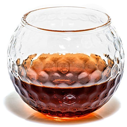 Golf Whiskey Glasses – Rocks Glass for Rum, Scotch, Wine Glasses - Bourbon Gifts - 10oz Cocktail, Lowball, Old Fashioned Glass (Set of 2) Dad Golf Gifts for Men and Women Golfers Who Like Whiskey