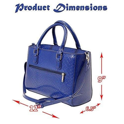 Primeware Insulated Drink Purse w/ 3L Bladder Bag | Thermal Hot and Cold Storage | Portable Drinking Dispenser for Wine, Cocktails, Beer, Alcohol | PU Leather Finish (Blue Burmese)