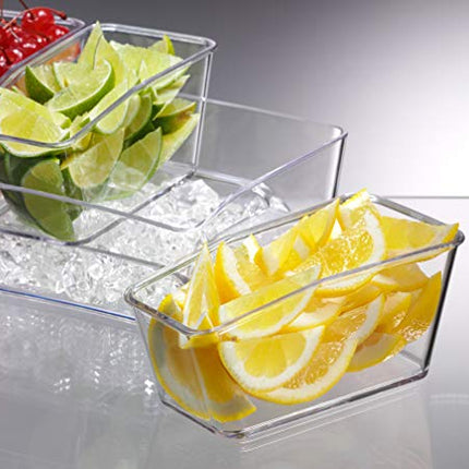 Prodyne SB-6 Condiment Bar On Ice, Clear