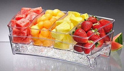 Prodyne SB-6 Condiment Bar On Ice, Clear