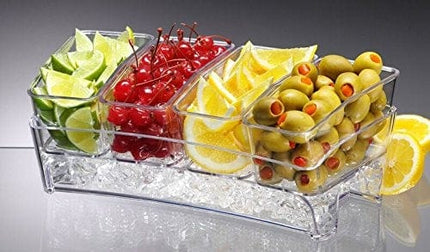 Prodyne SB-6 Condiment Bar On Ice, Clear