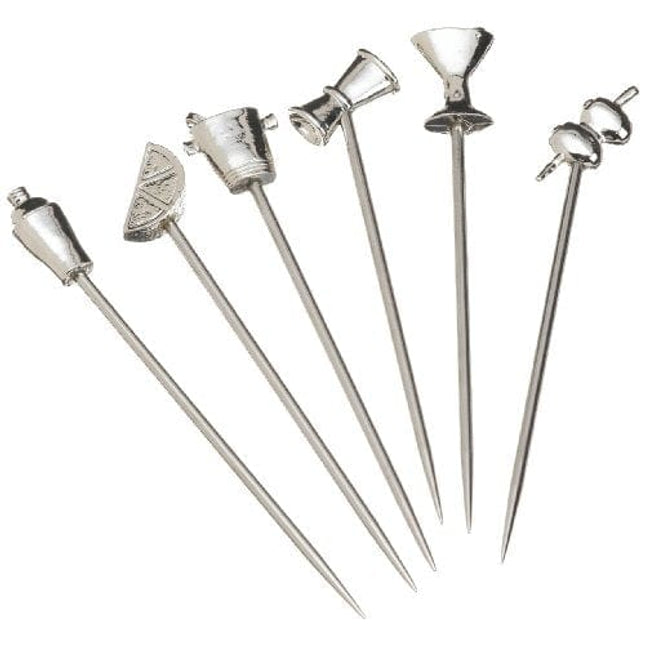 Prodyne Stainless Steel & Pewter Martini Picks (Set Of 6)