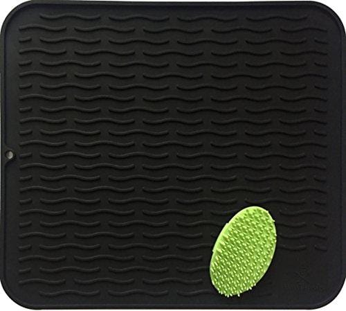 Silicone Dish Drying Mat - XXL 21 x 18 - Extra Large Dish Drying Mat, Counter Top Mat, Dish Draining Mat, Sink Mat, Large Silicone Trivet