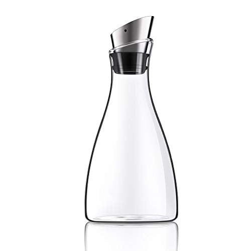 Karafu Glass Carafe with Lid, 50 Ounces Borosilicate Drip-free Glass  Pitcher for Hot/Cold Water, Ice Tea and Juice Beverage