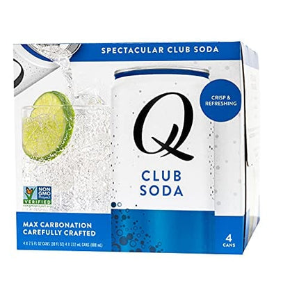 Q Mixers Club Soda, Premium Cocktail Mixer, 7.5 oz (12 Cans)
