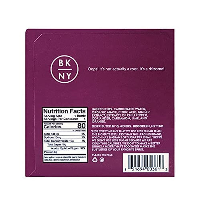 Q Mixers Premium Ginger Beer: Real Ingredients & Less Sweet , 6.7 Fl oz each, 24 Bottles