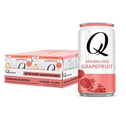 Q Mixers Sparkling Grapefruit, Premium Cocktail Mixer Made with Real Ingredients, 7.5 Fl oz (Pack of 24)