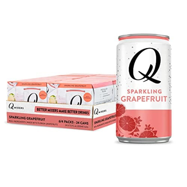 Q Mixers Sparkling Grapefruit, Premium Cocktail Mixer Made with Real Ingredients, 7.5 Fl oz (Pack of 24)