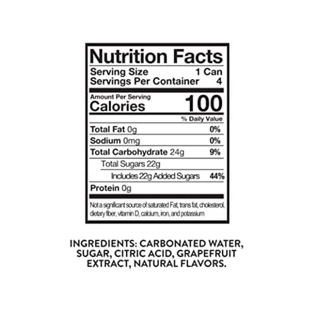 Q Mixers Sparkling Grapefruit, Premium Cocktail Mixer Made with Real Ingredients, 7.5 Fl oz (Pack of 24)