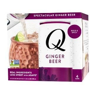 Q Mixers, Soda Ginger Beer, 7.5 Fl Oz Cans, 4 Pack