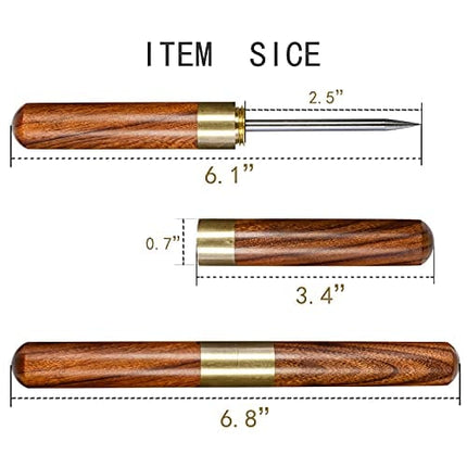 2 pcs Ice Pick. Ice Pick For Breaking Ice. Picks Stainless Steel Wooden Handle With Cover for Kitchen. for Kitchen, Bars, Bartender, Picnics, Camping, And Restaurant.