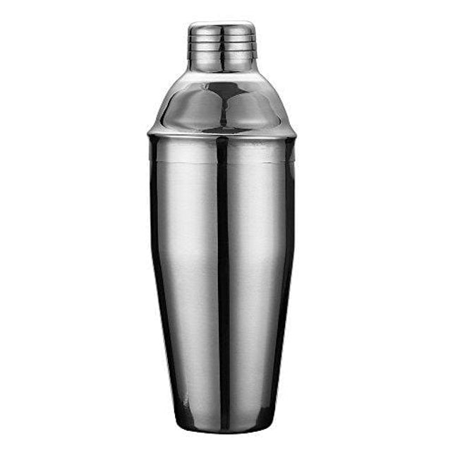 True Vacuum Insulated Cocktail Shaker Leak Proof Insulated Martini Shaker  Stainless Steel, Cocktail Shaker for Margaritas, Drink Shaker and Strainer,  25oz, Silver, Set of 1 