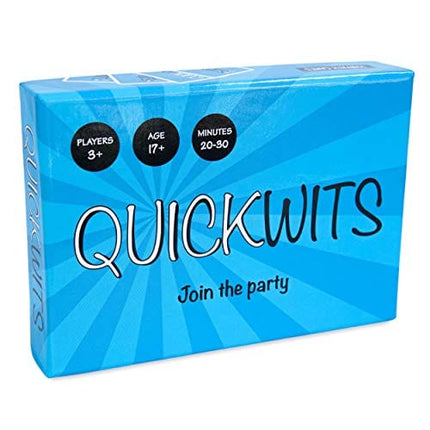 Quickwits - Fun Party Card Game for 3 to 8 Players - Social Adult Tabletop Game - Group Game Nights - Great for Office & House Parties - Play with Relatives & Friends - Hilarious NSFW Grown Up Themes