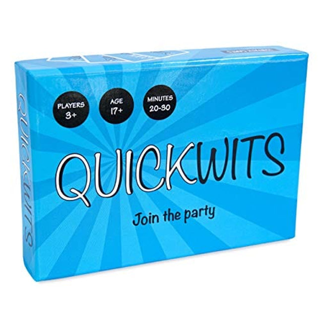 Quickwits - Fun Party Card Game for 3 to 8 Players - Social Adult Tabletop Game - Group Game Nights - Great for Office & House Parties - Play with Relatives & Friends - Hilarious NSFW Grown Up Themes
