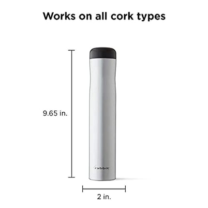 Rabbit Automatic Electric Corkscrew Wine Bottle Opener, One Size, Silver