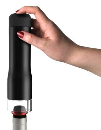 Rabbit Electric Wine Preserver with Stoppers (Electric Black) -