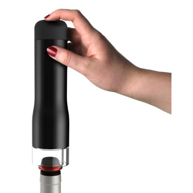 Rabbit Electric Wine Preserver with Stoppers (Electric Black) -