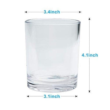 REALWAY Set of 6 Classic Shatterproof Plastic Tumblers, Drinkers Relaxing Time Indoor Outdoor Pub Party,Unbreakable Reusable Drink Ware dish wash safe, for whisky wine water juice
