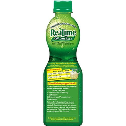 ReaLime 100 percent Lime Juice, 15 fl oz bottles (Pack of 12)