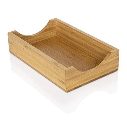 Bamboo Guest Towel Holder and Tray by Aspen's Home Goods Perfect Holder and Guest Towel Tray and Napkin Holder for Bathroom, Kitchen and General Home Storage of Guest Towels, Paper Towels, and Napkins