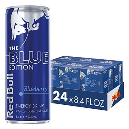 Red Bull, Blue Edition, Blueberry Energy Drink, 8.4 Fl Oz (Pack of 24)