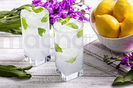 Highball Glasses [Set of 4] + 4 Stainless Steel Straws, 16 oz Lead-Free Crystal Clear Glass, Elegant Drinking Cups for Water, Wine, Beer, Cocktails and Mixed Drinks - Round Top, Square Bottom