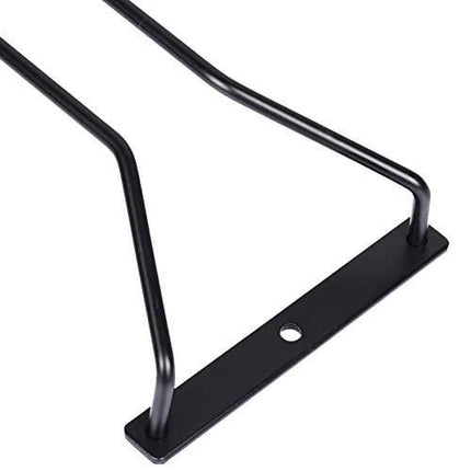 RedDreamer 14-Inch Black Wine Glass Rack, Under Cabinet Wine Glass Holder Stainless Steel Stemware Rack - Hanging Stemware Holder for Cabinet Kitchen Bar, Set of 2