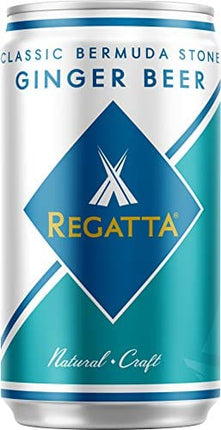 Regatta Craft Mixers, Classic Ginger Beer, All-Natural Ingredients, Non-GMO, 7.5oz, Case of 24 Sleek Cans