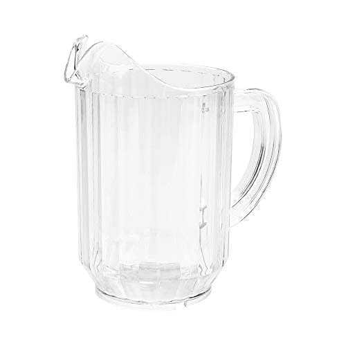 Clear SAN Plastic Beverage Pitcher 60oz. Plastic, Serve Soda, Lemonade,  Juice,For Bars, Parties