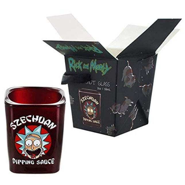 Rick and Morty Szechuan Dipping Sauce Shot Glass - Novelty Collectible Drinking Glasses - Perfect for Birthdays, Holidays, House Warming Parties
