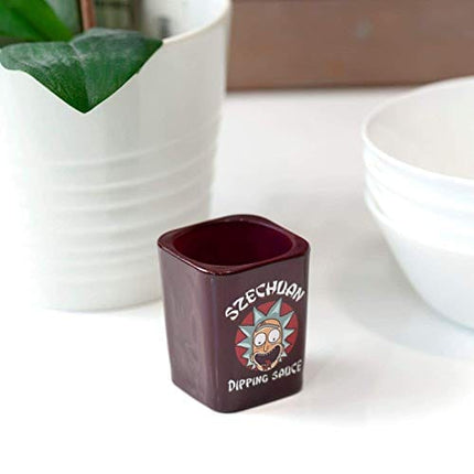 Rick and Morty Szechuan Dipping Sauce Shot Glass - Novelty Collectible Drinking Glasses - Perfect for Birthdays, Holidays, House Warming Parties