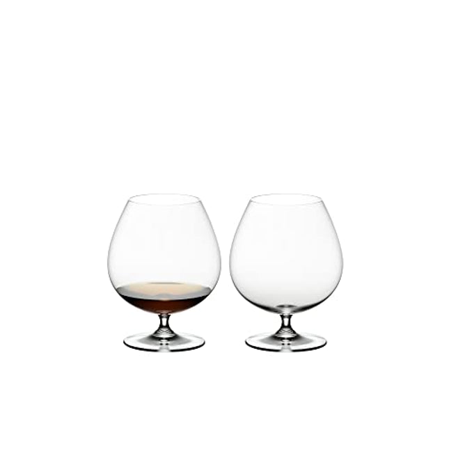 Riedel 6416/18 Brandy Glass, 2 Count (Pack of 1), Brown