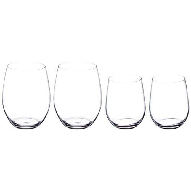 Riedel O Wine Tumbler Cabernet/Merlot and Viognier/Chardonnay, Set of 4, Clear -