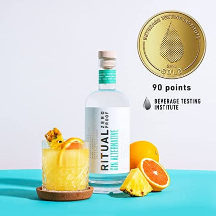 RITUAL ZERO PROOF Gin Alternative | Award-Winning Non-Alcoholic Spirit | 25.4 Fl Oz (750ml) | Zero Calories | Sustainably Made in USA | Make Delicious Alcohol Free Cocktails