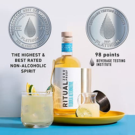 RITUAL ZERO PROOF Tequila Alternative | Award-Winning Non-Alcoholic Spirit | 25.4 Fl Oz (750ml) | Zero Calories | Sustainably Made in USA | Make Delicious Alcohol Free Cocktails