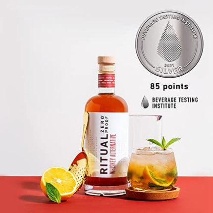 RITUAL ZERO PROOF Whiskey Alternative | Award-Winning Non-Alcoholic Spirit | 25.4 Fl Oz (750ml) | Only 5 Calories | Sustainably Made in USA | Make Delicious Alcohol Free Cocktails