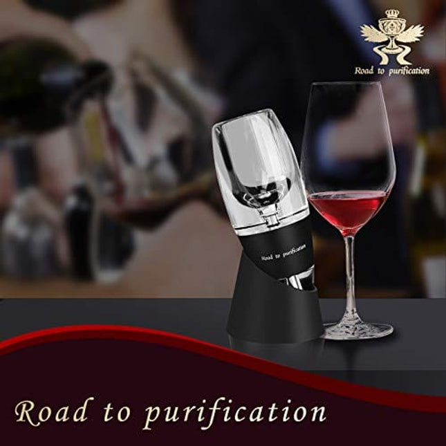 XCC Professional Wine Aerator Decanter Pourer, Multifunction Wine Pourer (Filter, Aerator, Decanter), Efficiently Improve Taste, Increase Flavor and Aroma, Gift for Wine Lover