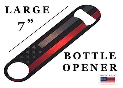 Firefighter Thin Red Line Flag Subdued Speed Bottle Opener Heavy Duty Gift For Fire Fighter Department FD