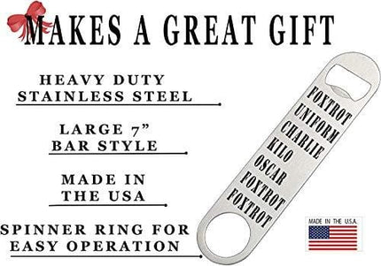 Funny Military Alphabet Speed Bottle Opener Heavy Duty Gift For Veteran