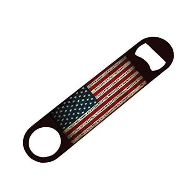 USA Flag Pledge of Allegiance Speed Bottle Opener Heavy Duty Gift Patriotic United State Of America US