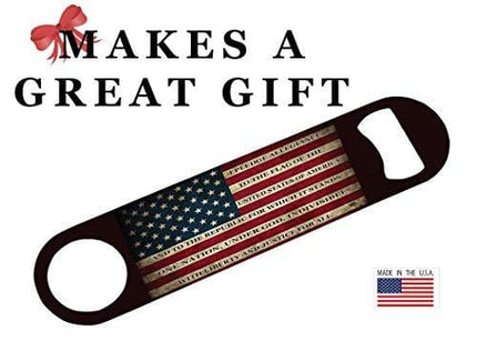 USA Flag Pledge of Allegiance Speed Bottle Opener Heavy Duty Gift Patriotic United State Of America US