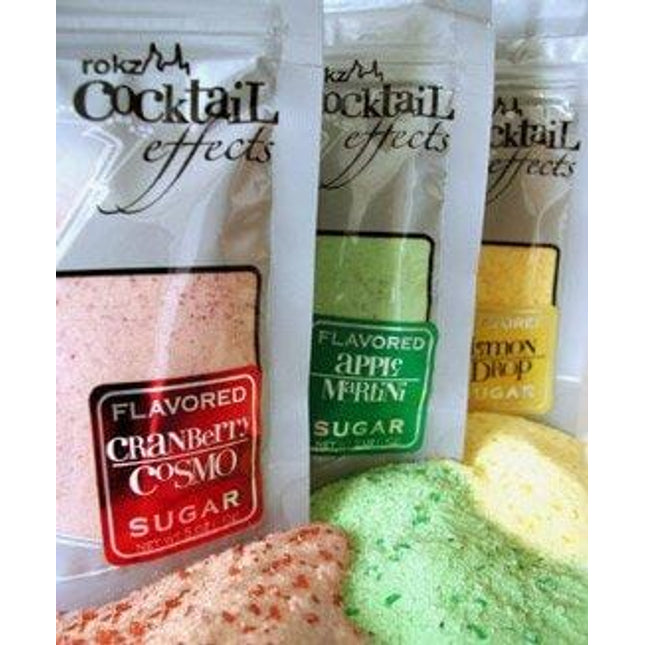 rokz Classic Drink Rimmers - Sugars in Apple, Lemon Drop and Cranberry Cosmo, 3 pack